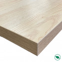 Plan de travail stratifié HPL chêne clair 2000 x 650 x 38 mm FSC - Gamme Signature