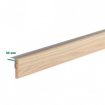 Profilé de transition rénovation d'escalier stratifié chêne clair 1300 x 56 x 12 mm