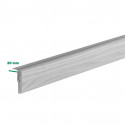 Profilé de transition rénovation d'escalier stratifié chêne gris 1300 x 56 x 12 mm