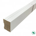 Pack de 5 plinthes bord carré MDF revêtues blanc 2200 x 68 x 9 mm PEFC 70%