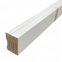 Pack de 5 plinthes bord carré MDF revêtues blanc 2200 x 68 x 9 mm PEFC 70%