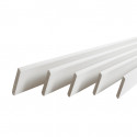 Pack de 5 plinthes bord arrondi MDF revêtues blanc 2200 x 50 x 13 mm PEFC 70%
