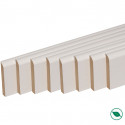 Pack de 8 plinthes bord arrondi MDF revêtues blanc 2200 x 80 x 14 mm PEFC 70%
