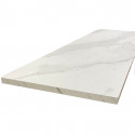 Ilot central stratifié HPL marbre blanc 1600 x 900 x 38 mm FSC