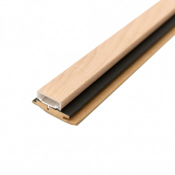 copy of Tasseau de finition chêne clair sur fond NOIR pour intégration de LED - 2500 41/54 x 20 mm - PEFC 70%