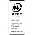 Lot de 2 Panneaux tasseaux Acoustic coul.noir sur feutrine grise 2600x300x17mm PEFC 70%