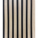 Lot de 6 TasseauX de finition Acoustic chêne clair sur fond NOIR 2600 x 20 x 12 mm - PEFC 70%
