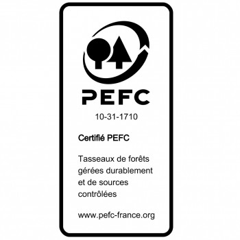 Lot de 2 Panneaux tasseaux Acoustic lamelles chêne clair sur fond noir 2600 x 300 x 17 mm -1,56 M2 PEFC 70 %