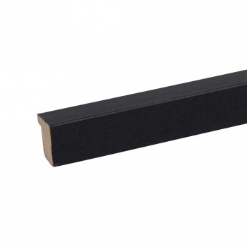 Profil finition Decowall Acoustic mdf couleur noir 2600x20x12mm PEFC 70%