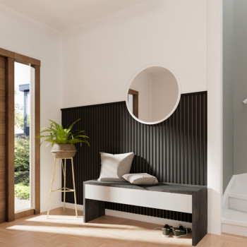 Profil finition Decowall Acoustic mdf couleur noir 2600x20x12mm PEFC 70%