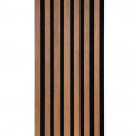 Lot de 2 Panneaux tasseaux Acoustic coul.chêne rustique sur feutrine 2600x300x17mm PEFC 70%