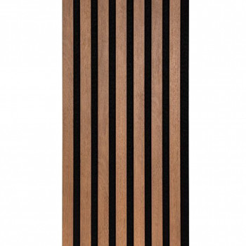 Lot de 2 Panneaux tasseaux Acoustic coul.chêne rustique sur feutrine 2600x300x17mm PEFC 70%