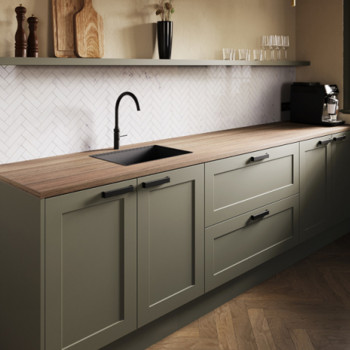 Plan de travail stratifié CPL Noyer 3020 x 635 x 28 mm - FSC MIXTE 70% - Gamme Confort