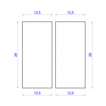 lot de 10 tasseaux hêtre rabotés, 13 x 28 x 2400 mm