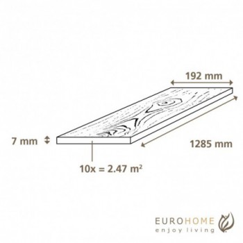 Sol stratifié effet parquet - 7 mm - Chêne Liberty - boîte de 10 lames - 2,47 m² - EH COUNTRY V4 7209