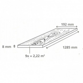 Sol stratifié effet parquet - 12 mm - Sherwood Oak - boîte de 6 lames - 1,48 m² - EH RIVER 5985
