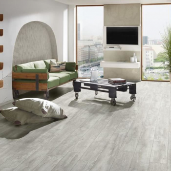 Sol stratifié effet parquet - 12 mm - Alabaster Barnwood - boîte de 6 lames - 1,48 m² - EH ART K060
