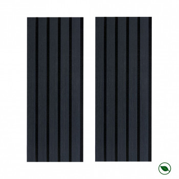 Lot de 2 Panneaux tasseaux Acoustic coul.chêne lave sur feutrine 2600x300x17mm PEFC 70%