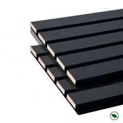Lot de 2 Panneaux tasseaux Acoustic coul.chêne lave sur feutrine 2600x300x17mm PEFC 70%