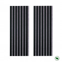 Lot de 2 Panneaux tasseaux Acoustic coul.noir sur feutrine grise 2600x300x17mm PEFC 70%