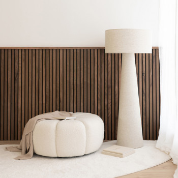 Lot de 2 demi Panneaux mural décoratif lamelles MDF Castle OAK 1250 x 287 x 20 mm-0,72 M2 PEFC 70%