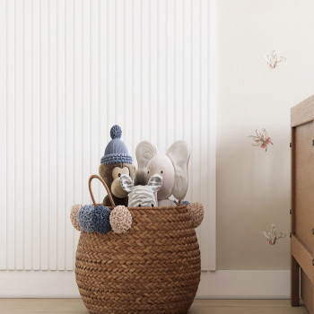 Lot de 2 demi Panneaux mural décoratif lamelles MDF blanc (à peindre) 1250 x 287 x 20 mm-0,72 M2 PEFC 70%