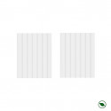 Lot de 2 demi Panneaux mural décoratif lamelles MDF blanc (à peindre) 1250 x 287 x 20 mm-0,72 M2 PEFC 70%