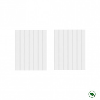 Lot de 2 demi Panneaux mural décoratif lamelles MDF blanc (à peindre) 1250 x 287 x 20 mm-0,72 M2 PEFC 70%