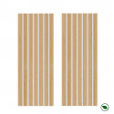 Lot de 2 panneaux tasseaux MDF chêne clair sur fond blanc 2500 x 300 x 20 mm-1,435 M2 PEFC 70%