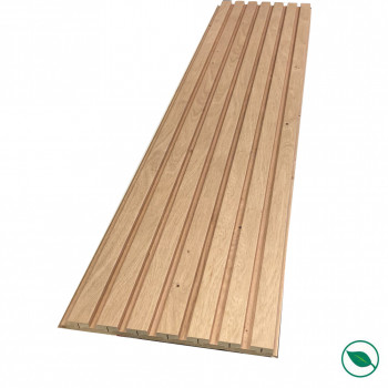 Lot de 2 demi Panneaux mural décoratif lamelles MDF chêne clair 1250 x 287 x 20 mm-0,72 M2 PEFC 70%