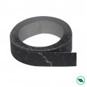 Bande de chant stratifié marbre noir 645 x 38 mm