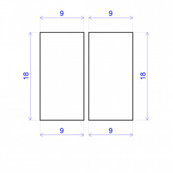 Lot de 20 tasseaux hêtre rabotés 2400 x 9 x 18 mm - PEFC 70%