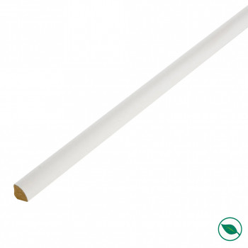 Lot de 12 quarts de rond revêtus blanc 2400 x 18 x 18 mm  PEFC 70%