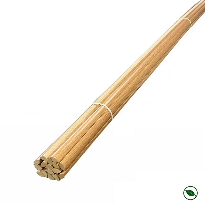 Lot de 16 quarts de rond revêtus chêne clair 2400 x 14 x 14 mm PEFC 70%