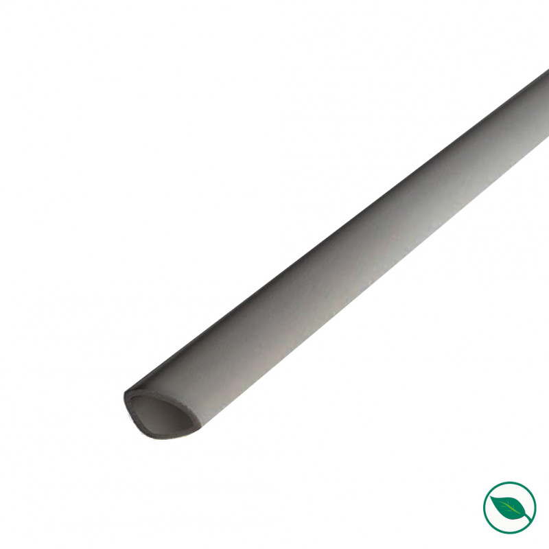 Lot de 20 quarts de rond pvc gris 2600 x 14 x 14 mm