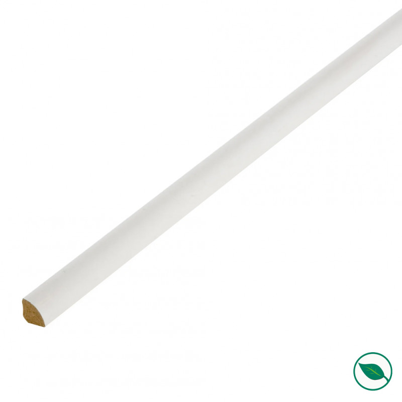 Lot de 16 quarts de rond revêtus blanc 2400 x 13 x 13 PEFC 70%