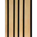 Lot de 2 Panneaux tasseaux acoustic BLEND lamelles MDF chêne naturel sur fond noir 2600 x 300 x 17 mm - 1,56 M2 PEFC 70%
