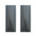 Lot de 2 Panneaux tasseaux acoustic LUXX Noir mat sur fond bronze 2500x287x20 mm PEFC 70%