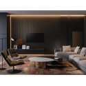 Lot de 2 Panneaux tasseaux acoustic LUXX Noir mat sur fond bronze 2500x287x20 mm PEFC 70%