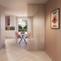 Lot de 4 Tasseaux séparateurs MDF chêne naturel 2700 x 100 x 57 mm