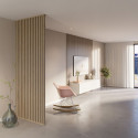 Lot de 2 Profilés séparateurs sol et plafond droit 90° chêne naturel 1000 x 65 x 57 mm