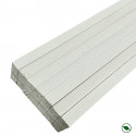 Lot de 21 tasseaux sapin du Nord prépeints blanc 2400 x 13 x 13 mm FSC