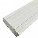 Lot de 21 tasseaux sapin du Nord prépeints blanc 2400 x 13 x 13 mm FSC