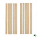Lot de 2 panneaux tasseaux MDF chêne clair sur fond blanc 2600 x 300 x 15 mm – 1,56 m²