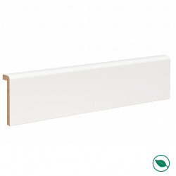 Lot de 5 surplinthes MDF revêtues blanc 2400 x 110 x 19 mm PEFC 70%
