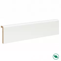 Lot de 5 surplinthes MDF revêtues blanc 2400 x 110 x 19 mm PEFC 70%