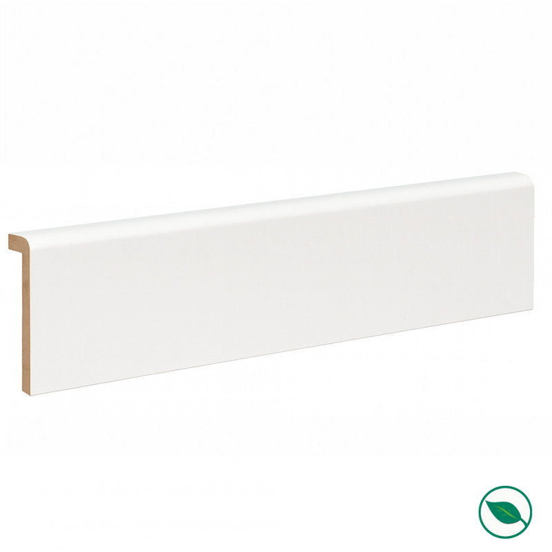 Lot de 5 surplinthes MDF revêtues blanc 2400 x 110 x 19 mm PEFC 70%