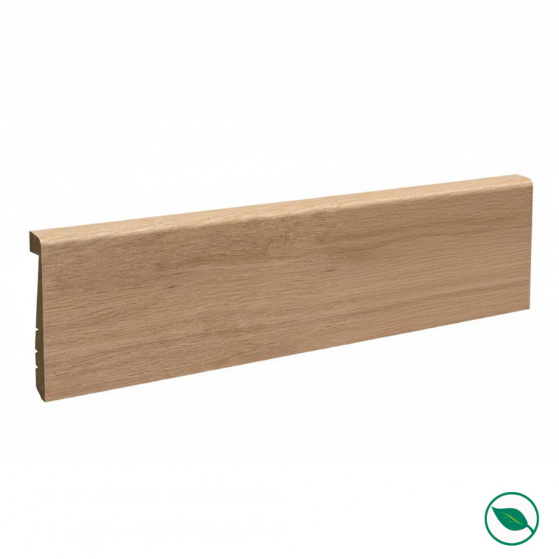 Lot de 6 surplinthes MDF revêtues Pepper OAK 2400 x 130 x 16 mm PEFC 70%