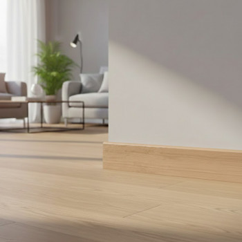 Lot de 6 surplinthes MDF revêtues Pepper OAK 2400 x 130 x 16 mm PEFC 70%