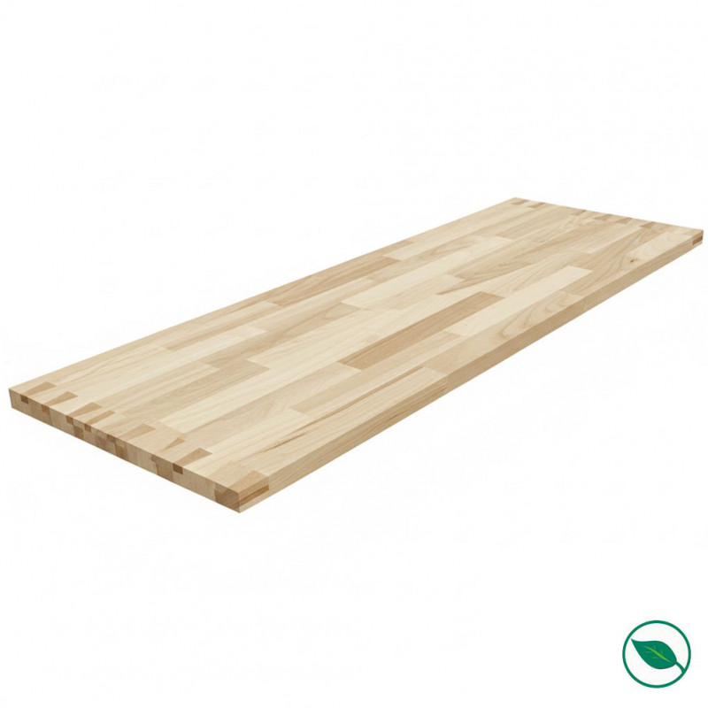 Plan de travail sapin massif 2000 x 800 x 28 mm - FSC MIXTE 70%